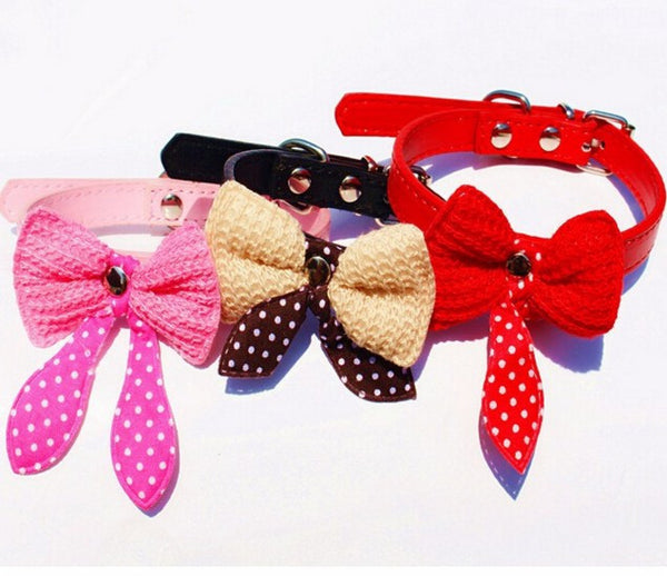 Knit Bowknot Adjustable Leather