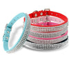 Dog Collar  Leather Rhinestone