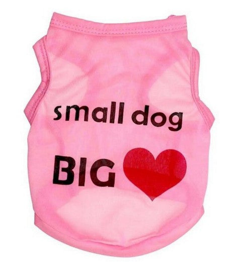 Heart Printed Polyester Pet Vest